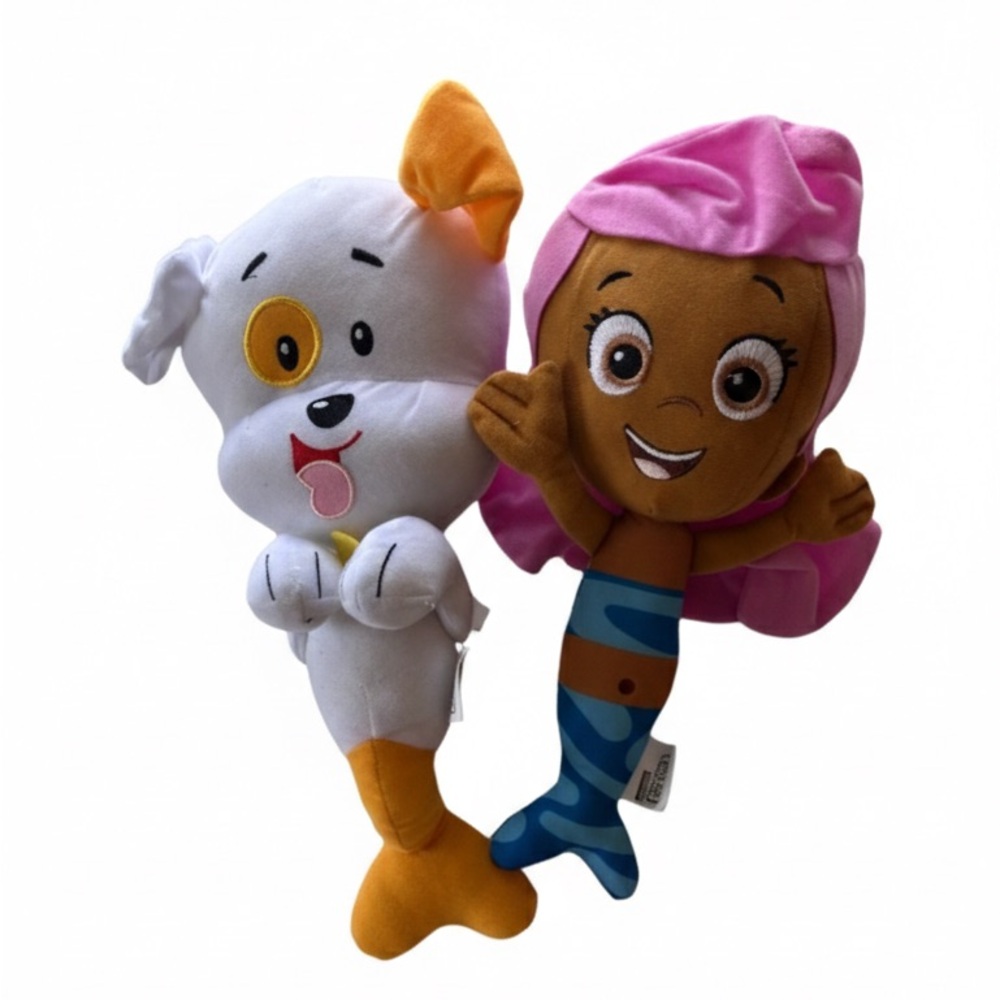 Nickelodeon Bubble Guppies Molly & Bubble Puppy 12” Plush Stuffed Animal Lot